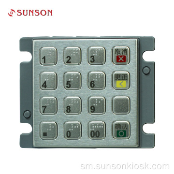 IP65 Suavai Faʻamaonia Encrypted PIN pad